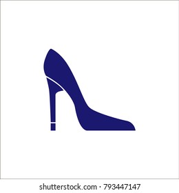 High heel shoe vector icon.