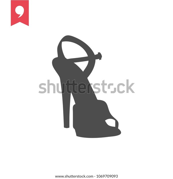 High Heel Shoe Vector Icon Stock Vector Royalty Free 1069709093 Shutterstock 8577