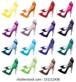 High heel shoes