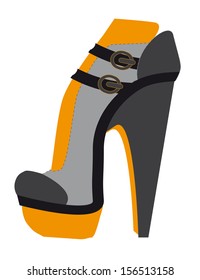 Schuhe mit hoher Ferse 