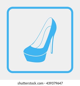 High heel shoes icon.