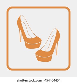 High heel shoes icon.