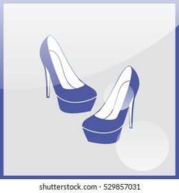 High heel shoes icon.