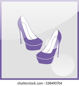 High heel shoes icon.