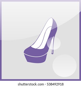 High heel shoes icon.