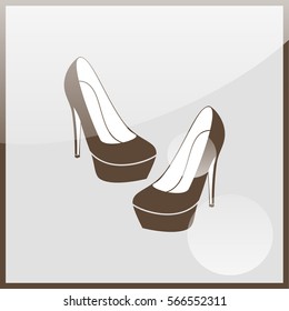High heel shoes icon.
