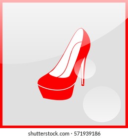 High heel shoes icon.