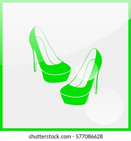 High heel shoes icon.
