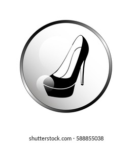 High heel shoes icon.