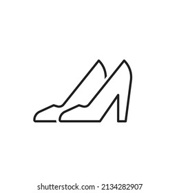 High heel shoes icon black and white
