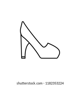 High heel shoes icon. Element of clothes icon for mobile concept and web apps. Thin line High heel shoes icon can be used for web and mobile