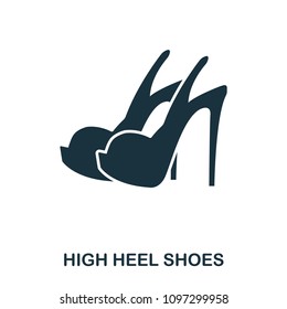 High Heel Shoes icon. Flat style icon design. UI. Illustration of high heel shoes icon. Pictogram isolated on white. Ready to use in web design, apps, software, print