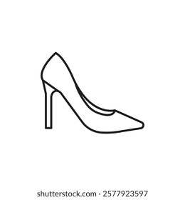 high heel shoes icon Flat illustration sign