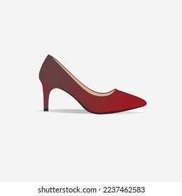 high heel shoes icon isolated on white