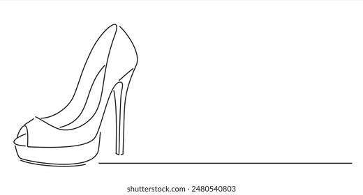 High Heel Schuhe Symbol. Isoliertes Zeichen schwarze weibliche Schuhe mit hohem Absatz auf weißem Hintergrund. Vektorillustration