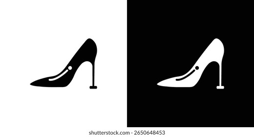 high heel shoes icon Isolated flat vector in outline