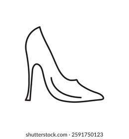 high heel shoes icon linear illustration for web and app..eps