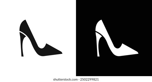 High Heel Schuhe Symbol Logo Set Vektor