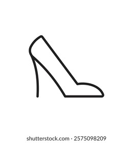 high heel shoes icon Simple thin outline