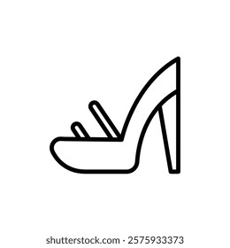 high heel shoes icon simple vector symbol