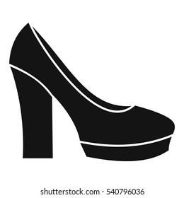 High heel shoes icon. Simple illustration of high heel shoes vector icon for web