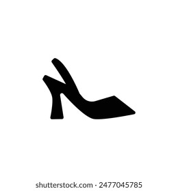 high heel shoes icon solid style