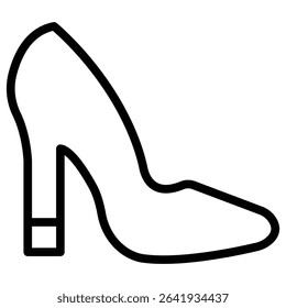 High heel shoes icon Thin line vector design
