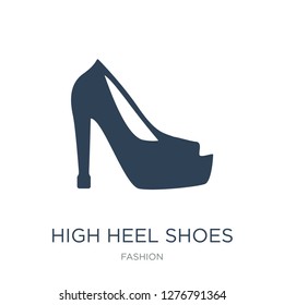 high heel shoes icon vector on white background, high heel shoes trendy filled icons from Fashion collection, high heel shoes vector illustration