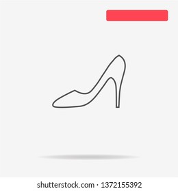 High heel shoes icon. Vector concept illustration for design.