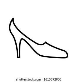 High heel shoes icon vector design template