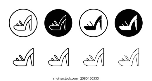 high heel shoes icon Vector logo outline