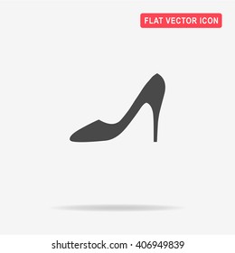 High heel shoes icon. Vector concept illustration for design.