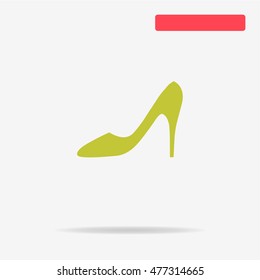 High heel shoes icon. Vector concept illustration for design.