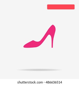 High heel shoes icon. Vector concept illustration for design.