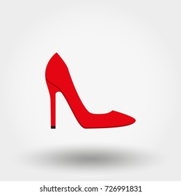 High Heel Shoes. Icon for web and mobile application. Vector illustration on a white background. Flat design style