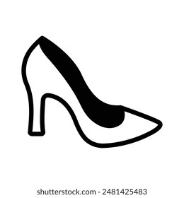 High heel shoes icon, wedding gift, expensive shoes