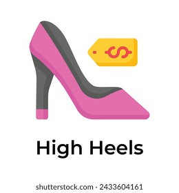 High heel shoes with price tag, mothers day gift, expensive shoes