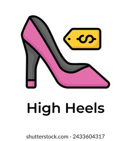 High heel shoes with price tag, mothers day gift, expensive shoes