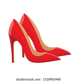 High heel shoes vector design illustration isolated on white background