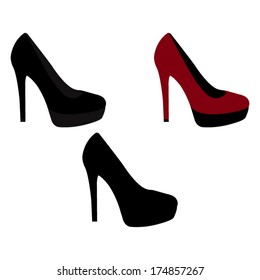 High Heel Shoes Vector Icon