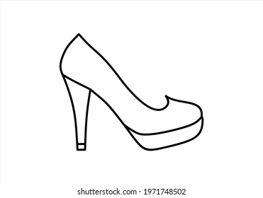 high heel shoes - vector icon