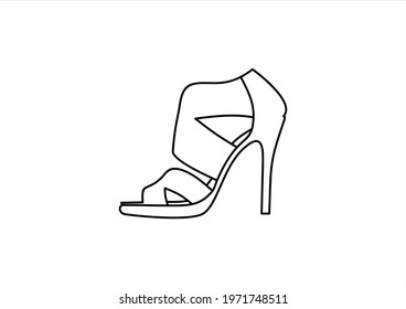 high heel shoes - vector icon
