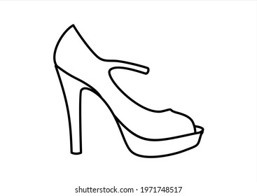 high heel shoes - vector icon