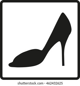 High heel shoes, vector illustration.