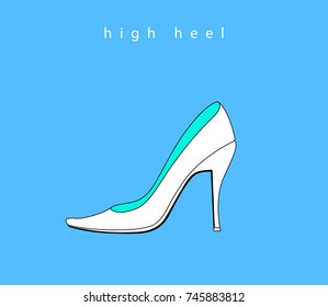High heel. Simple illustration.