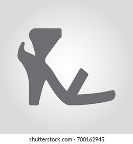 High heel summer pump sandal icon