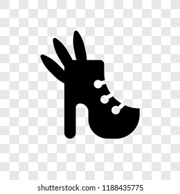 High heel vector icon isolated on transparent background, High heel transparency logo concept