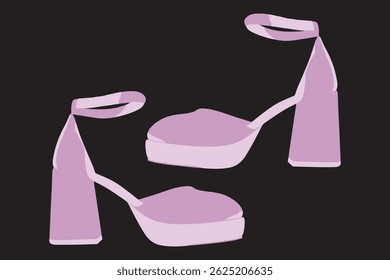 high heel vector icon. high heel, style, fashion filled icons from flat linear beauty elements concept. Isolated black glyph icon, vector illustration symbol element for web design and mobile apps.