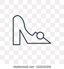 High heel vector outline icon isolated on transparent background, high quality linear High heel transparency concept can be used web and mobile