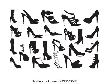 High Heel vector For Print, High Heel vector Clipart, High Heel vector Illustration